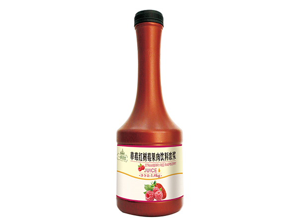 草莓紅樹莓果肉飲料濃漿 1KG